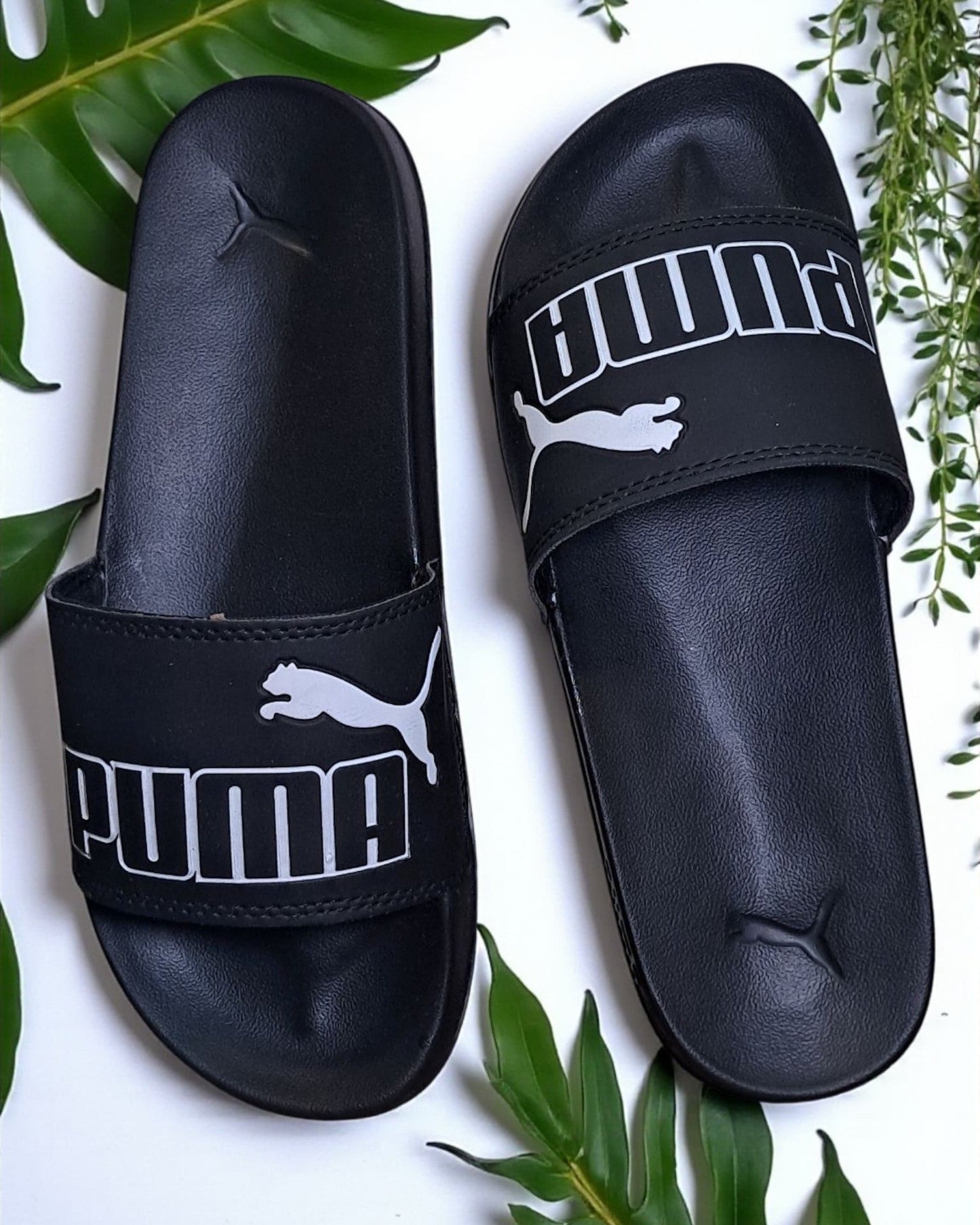 Puma Name and Logo Printed Slipper Black 02