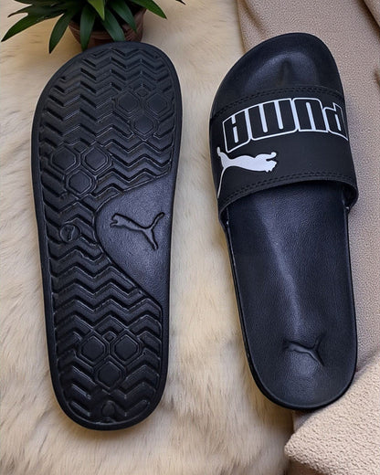 Puma Name and Logo Printed Slipper Black 02