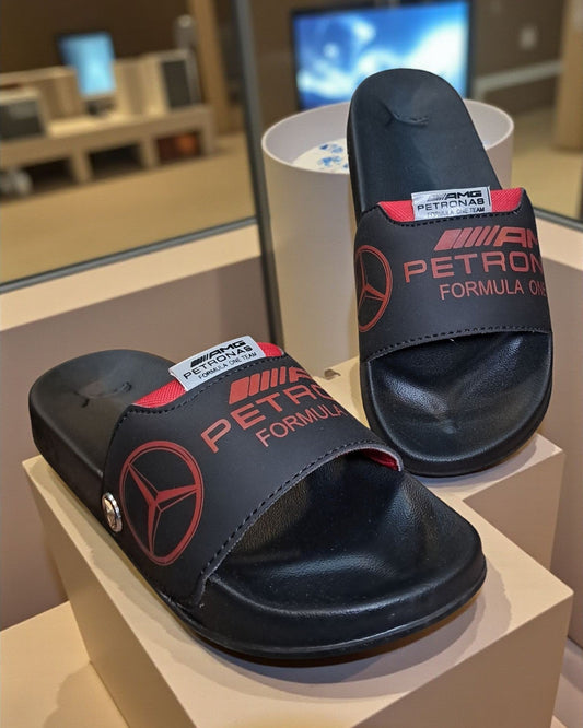 AMG Petronas Sliders for Men Red Black