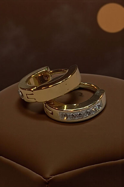 Zirconia Hoop Golden Earring