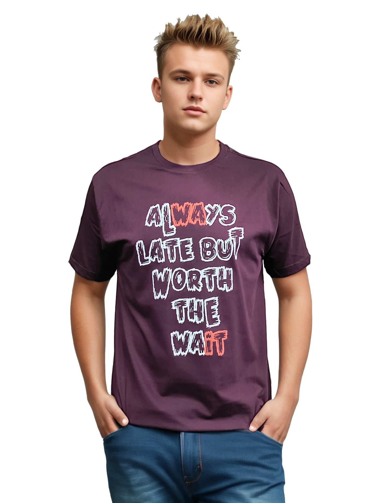 Always Late Printed Tshirt