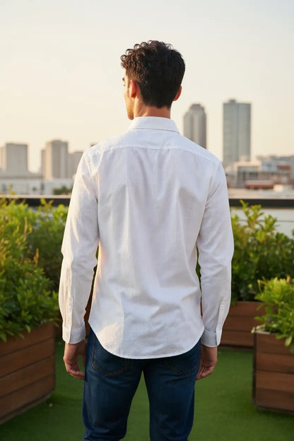 Carnot Textured Shirt White