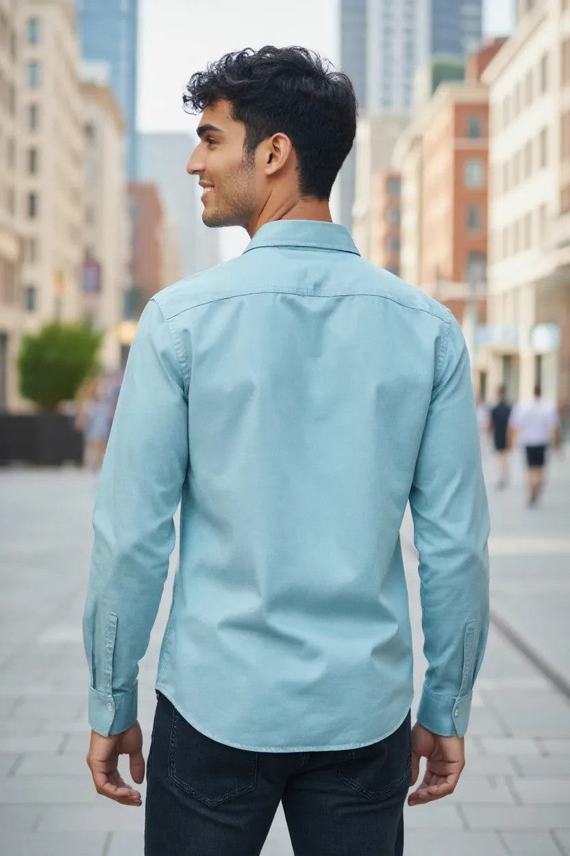 Tom Hatton Plain Shirt Green SA 5438