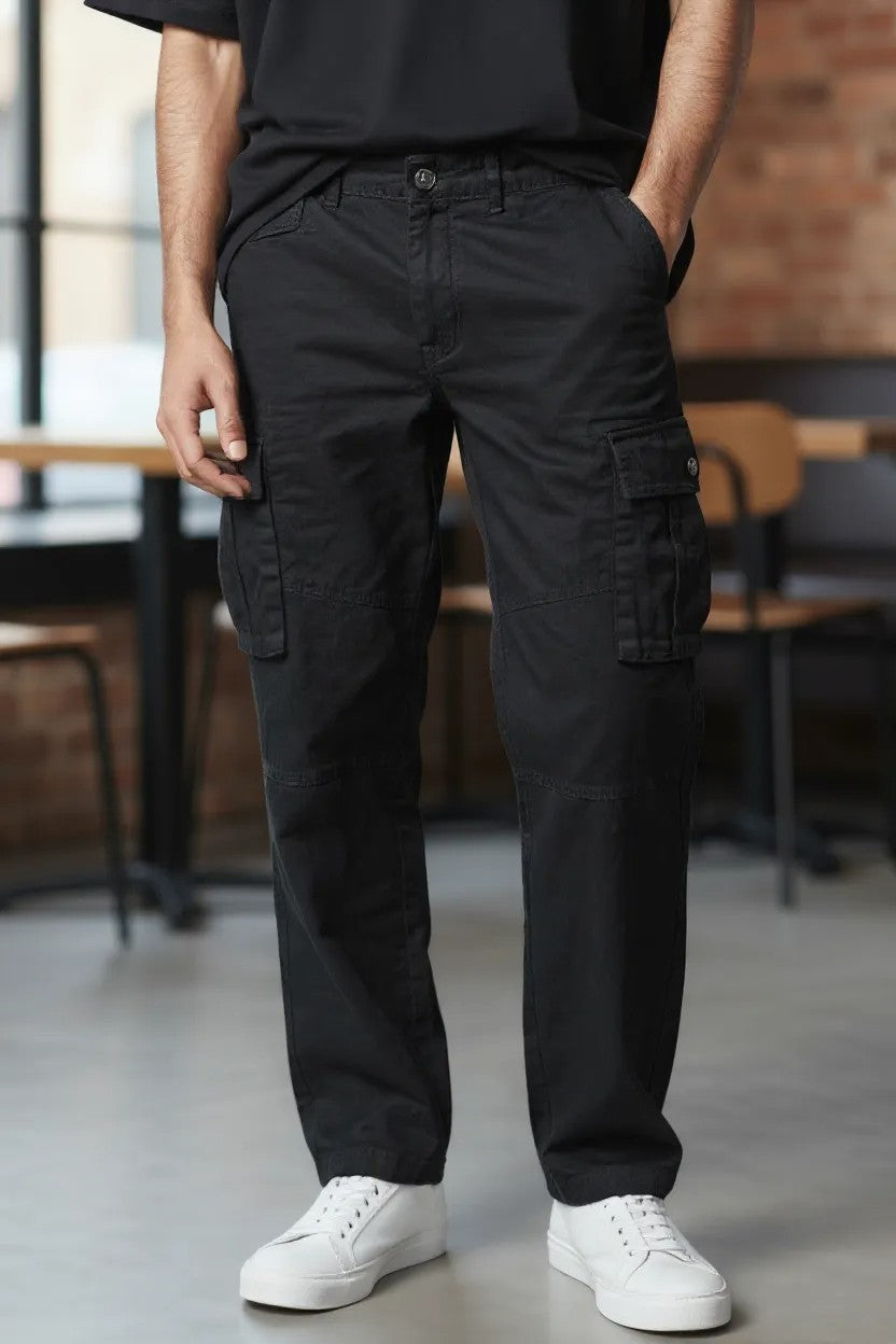 Super Dry Cargo Pant Black for Men