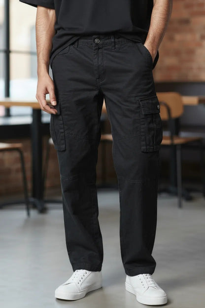 Super Dry Cargo Pant Black for Men