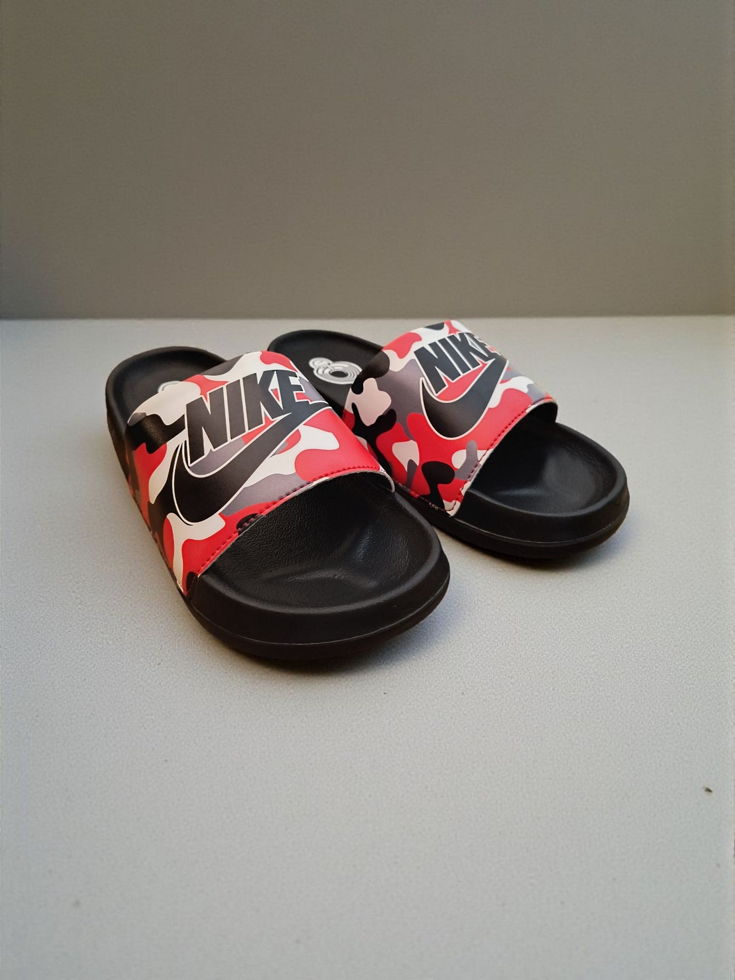 Nike Name and Logo Printed Sliders for Men Black