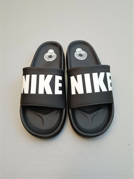 Nike Printed Sliders for Men White Black
