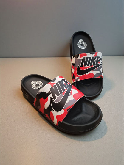 Nike Name and Logo Printed Sliders for Men Black