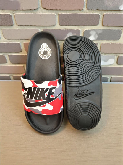 Nike Name and Logo Printed Sliders for Men Black