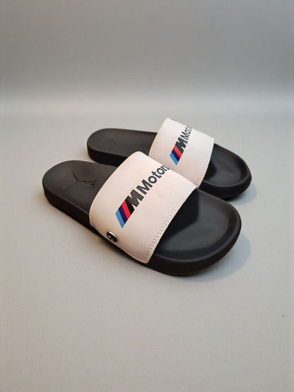 Puma Motor Sport Sliders for Men White Black