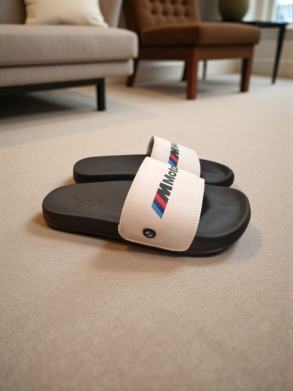 Puma Motor Sport Sliders for Men White Black