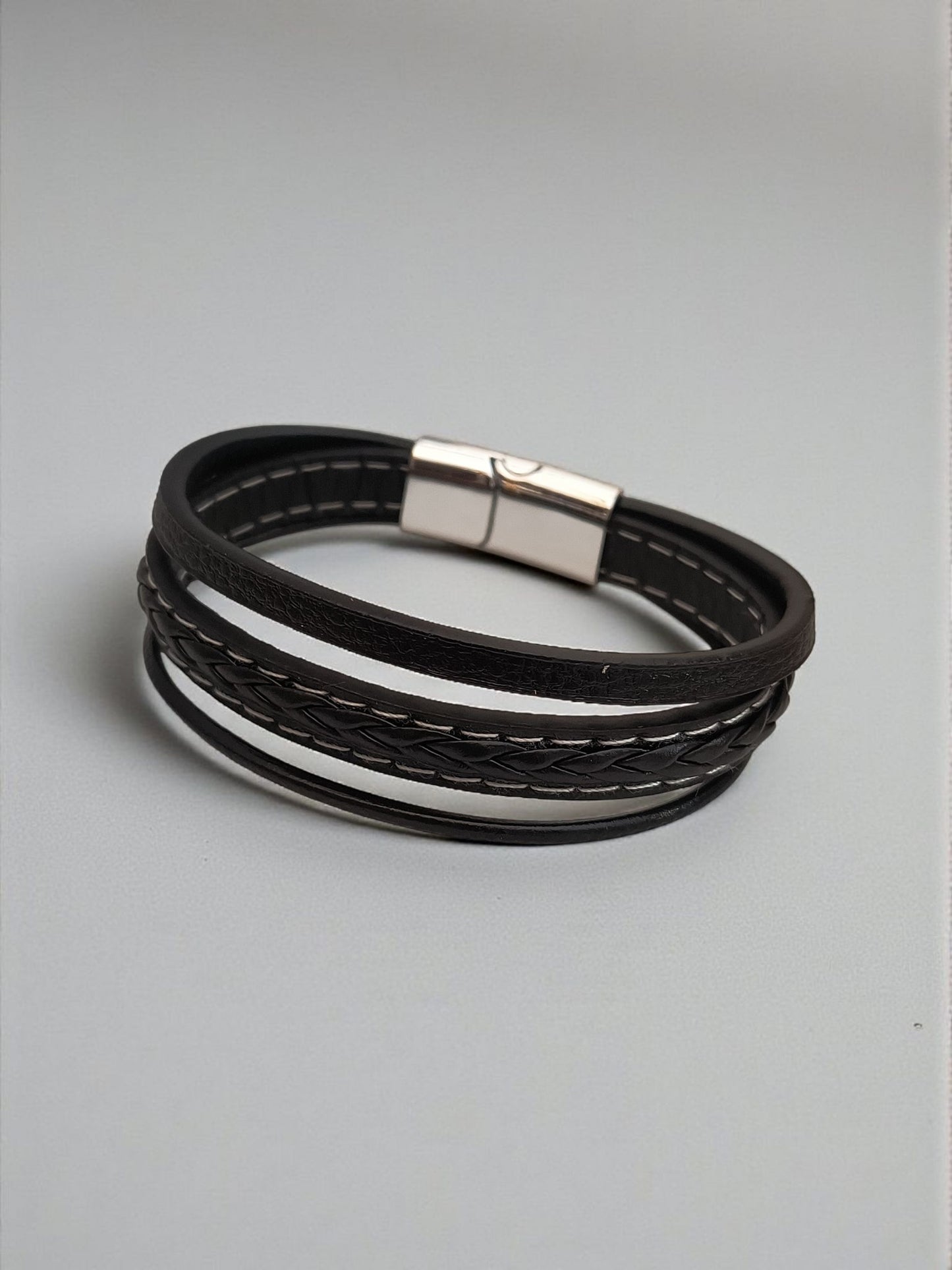 Braid Style Bracelet for Men Black