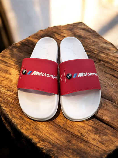 Puma Motor Sport Sliders for Men Red White