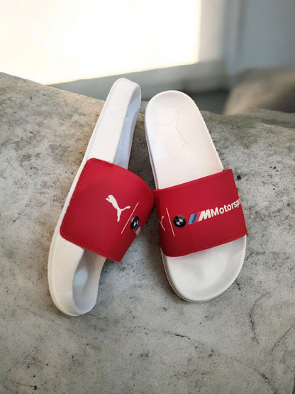 Puma Motor Sport Sliders for Men Red White