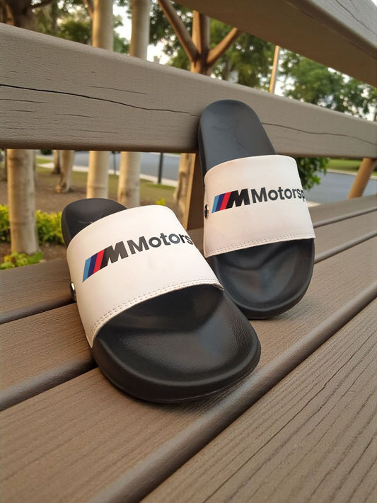 Puma Motor Sport Sliders for Men White Black