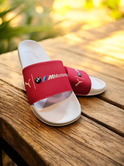 Puma Motor Sport Sliders for Men Red White