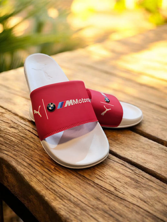 Puma Motor Sport Sliders for Men Red White