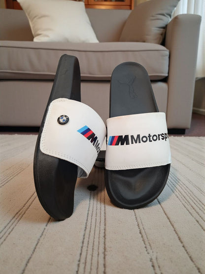 Puma Motor Sport Sliders for Men White Black