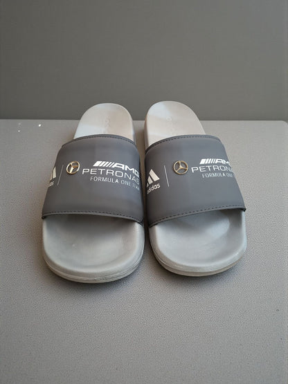Adidas AMG Petronas Sliders for Men Grey
