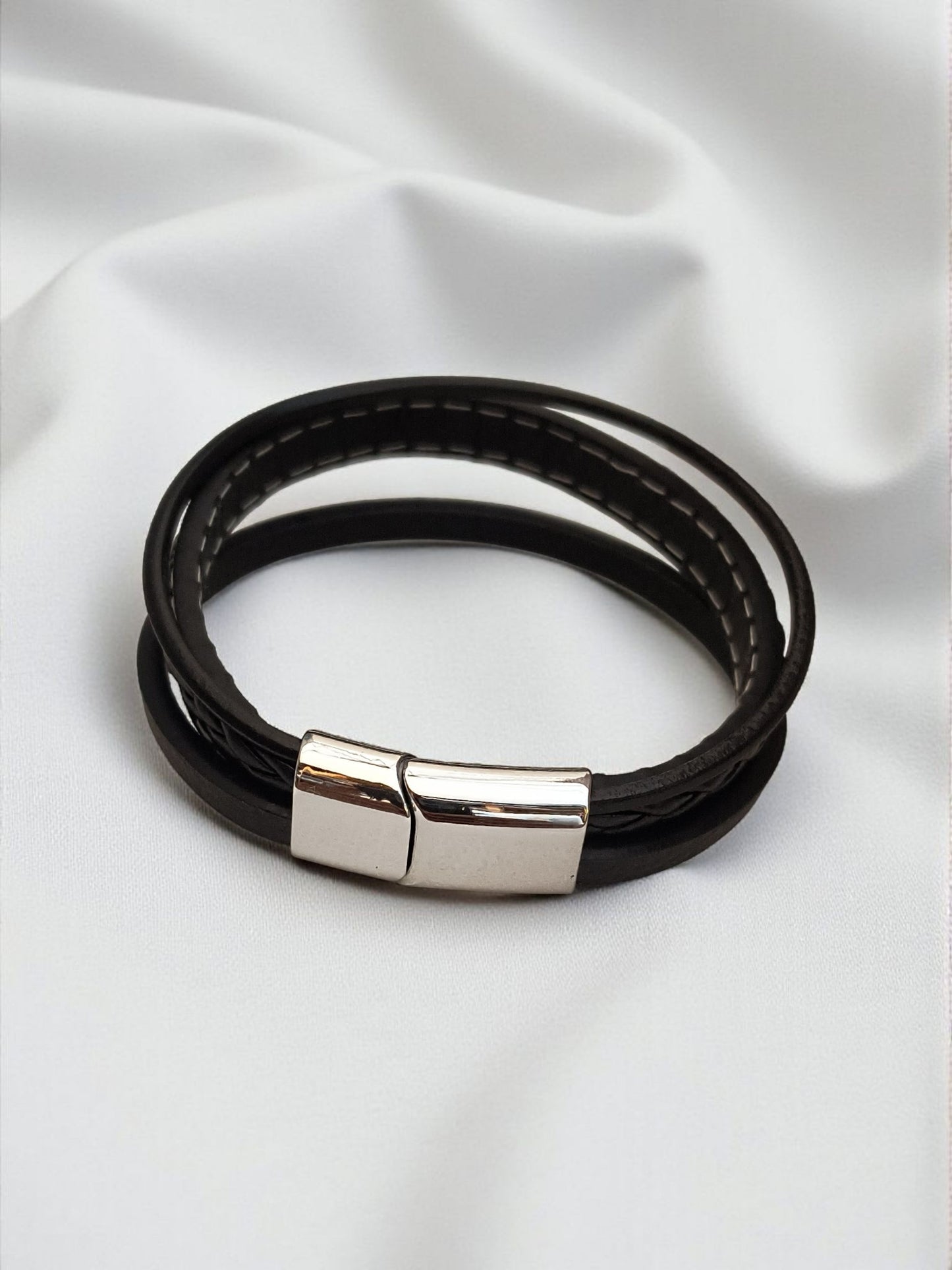 Braid Style Bracelet for Men Black