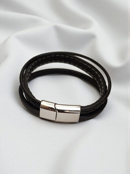 Braid Style Bracelet for Men Black