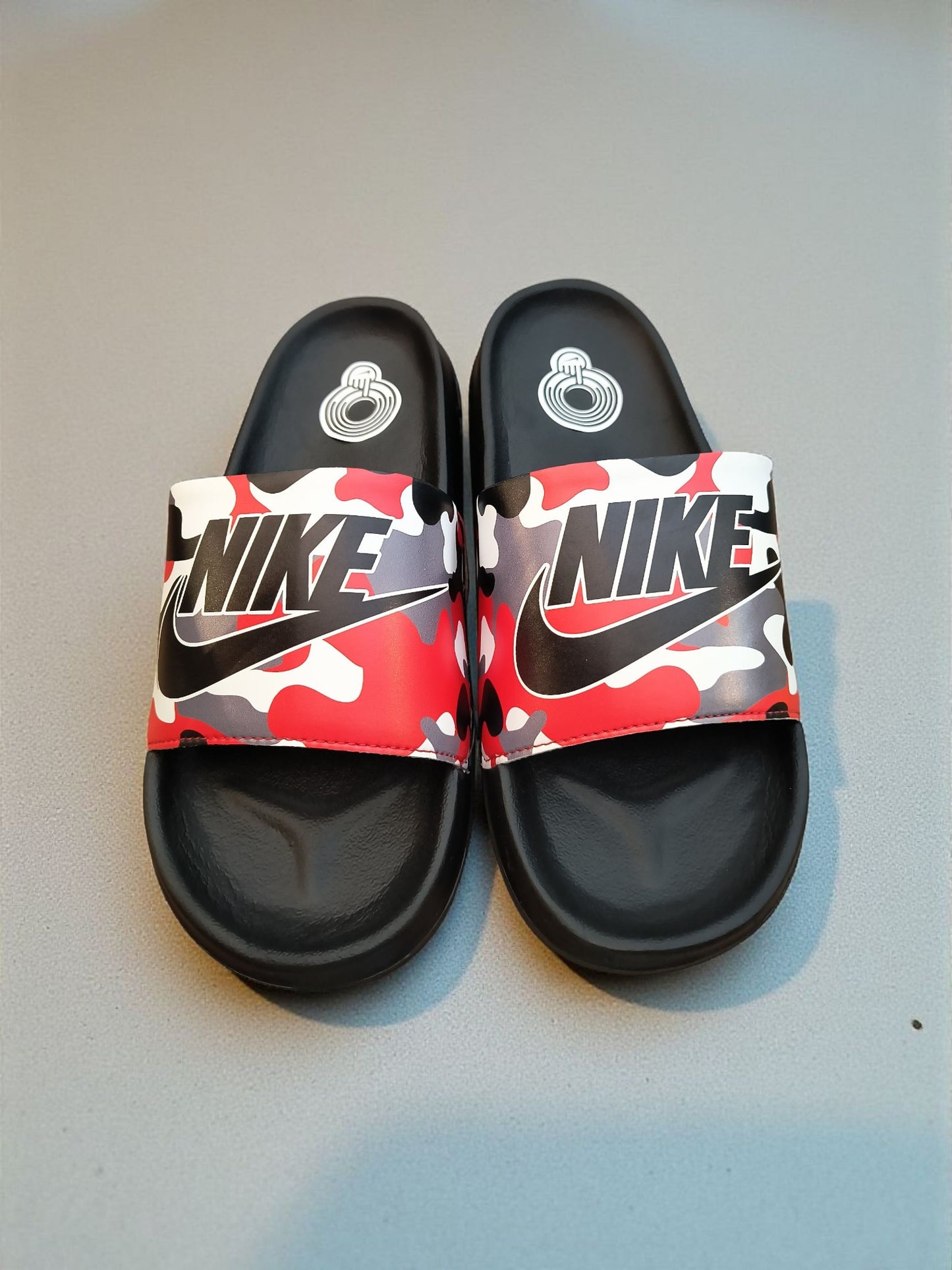 Nike Name and Logo Printed Sliders for Men Black