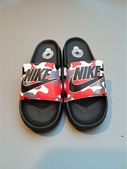 Nike Name and Logo Printed Sliders for Men Black