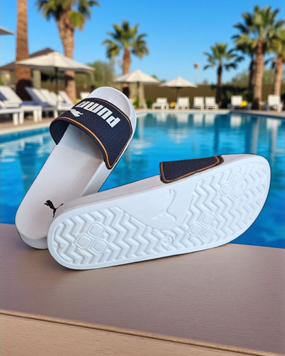 Puma Leadcat 2.0 Sliders Navy Blue White