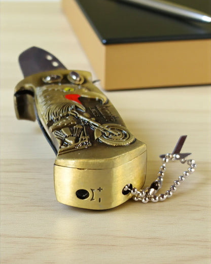 Loco Motive Eagle Lighter with Safety Knife