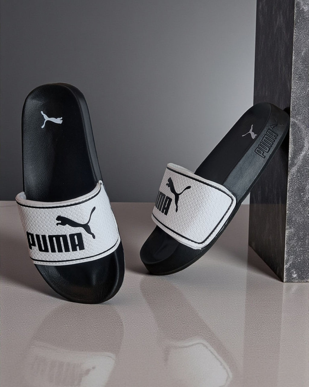 Puma Leadcat 2.0 Sliders White Black