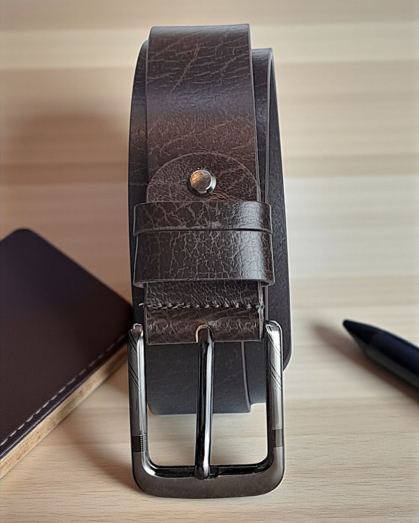 Scenario Textured Leather Belt S08