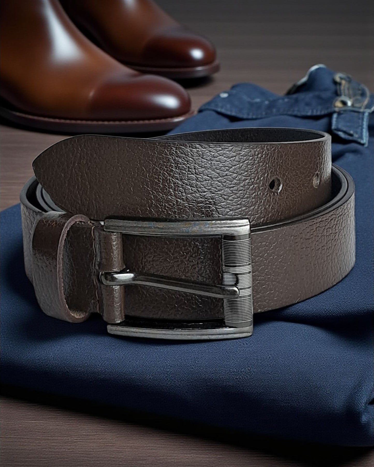 Scenario Plain Genuine Leather Belt S05