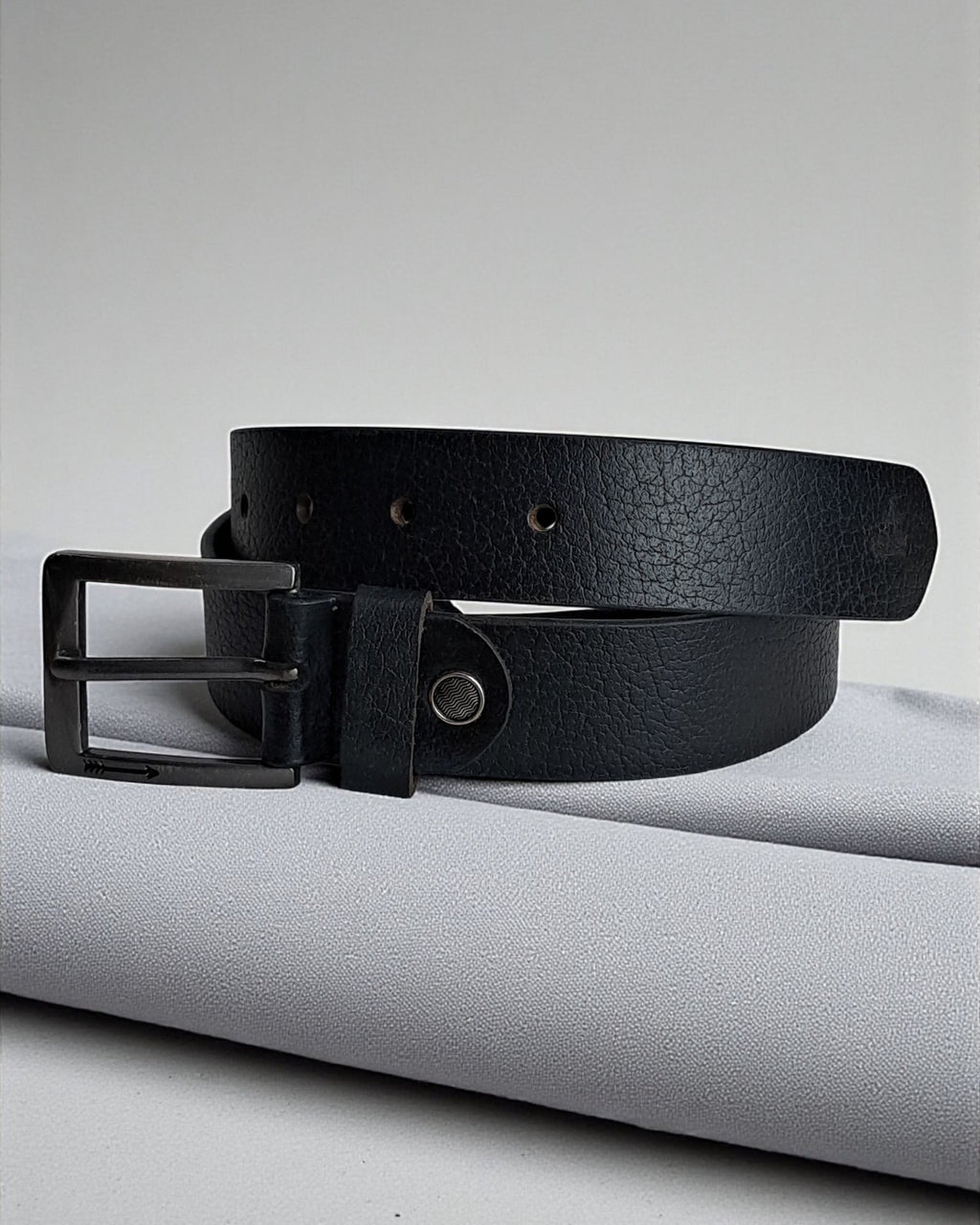 Arrow Textured Genuine Leather Belt