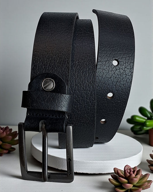 Arrow Textured Genuine Leather Belt