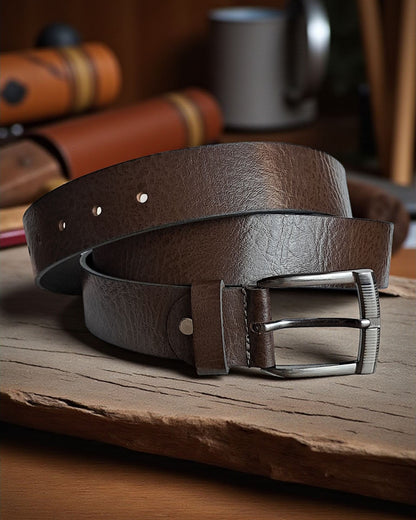Scenario Textured Genuine Leather Belt S03