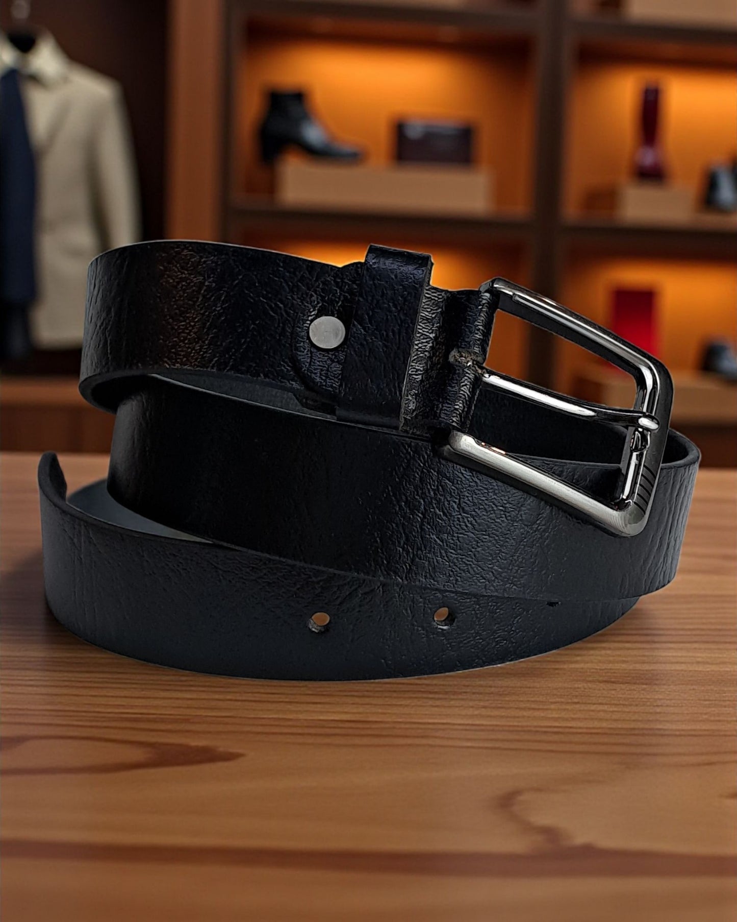 Scenario Textured Genuine Leather Belt S06