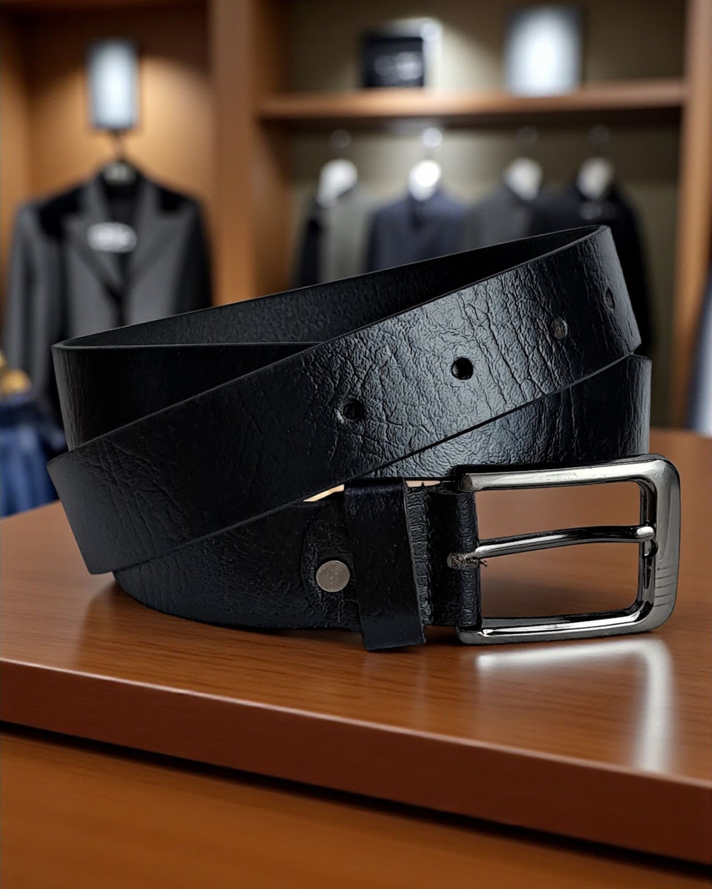 Scenario Textured Genuine Leather Belt S06