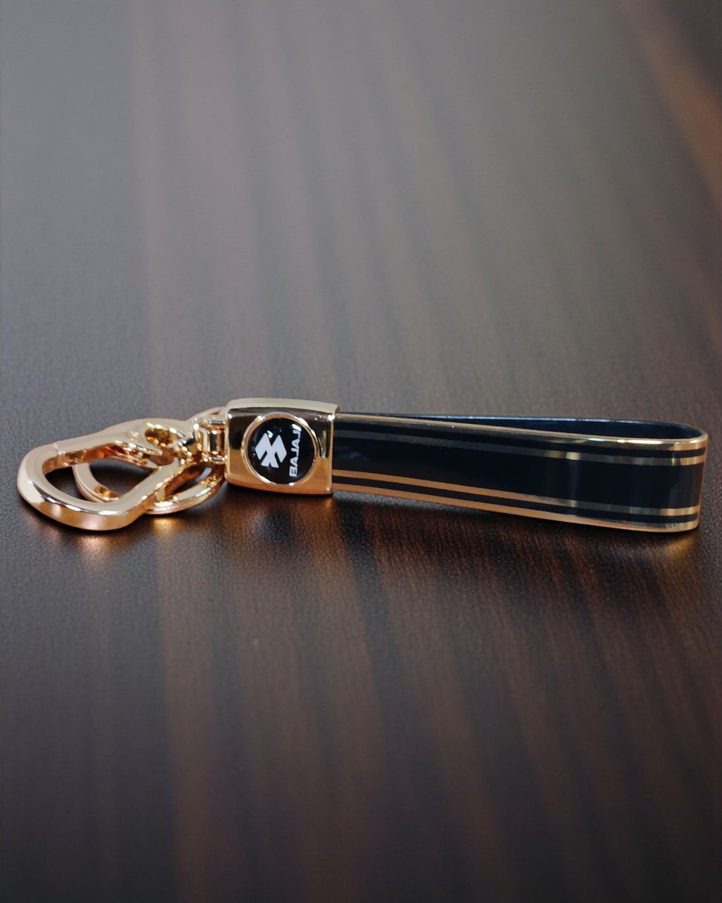 Keychain with Golden Finish Straps