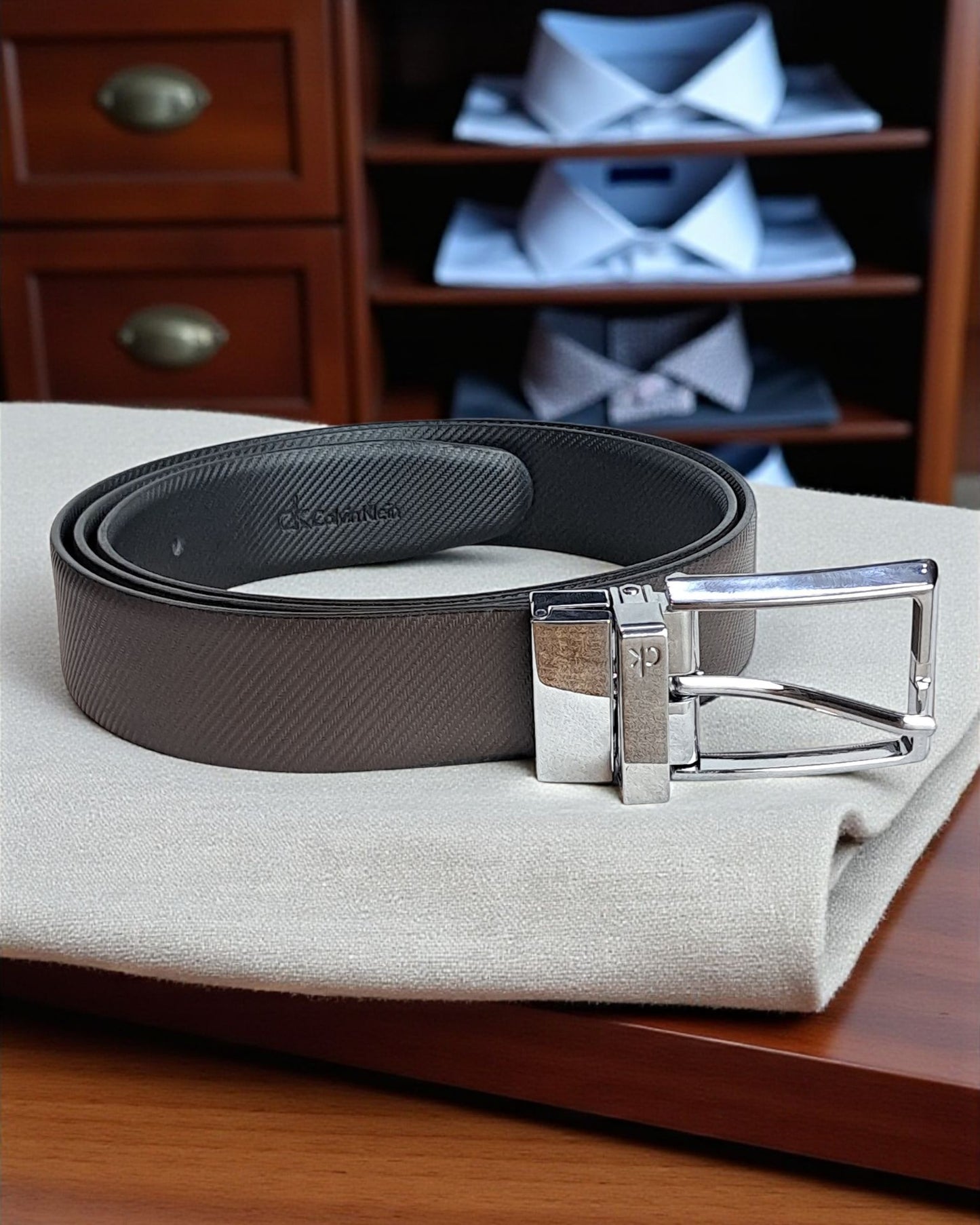 CK Reversible Italian Leather Belt