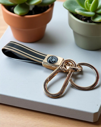 Keychain with Golden Finish Straps