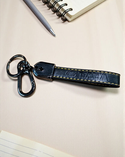 Tata Keychain with PU Leather Side Stich Straps