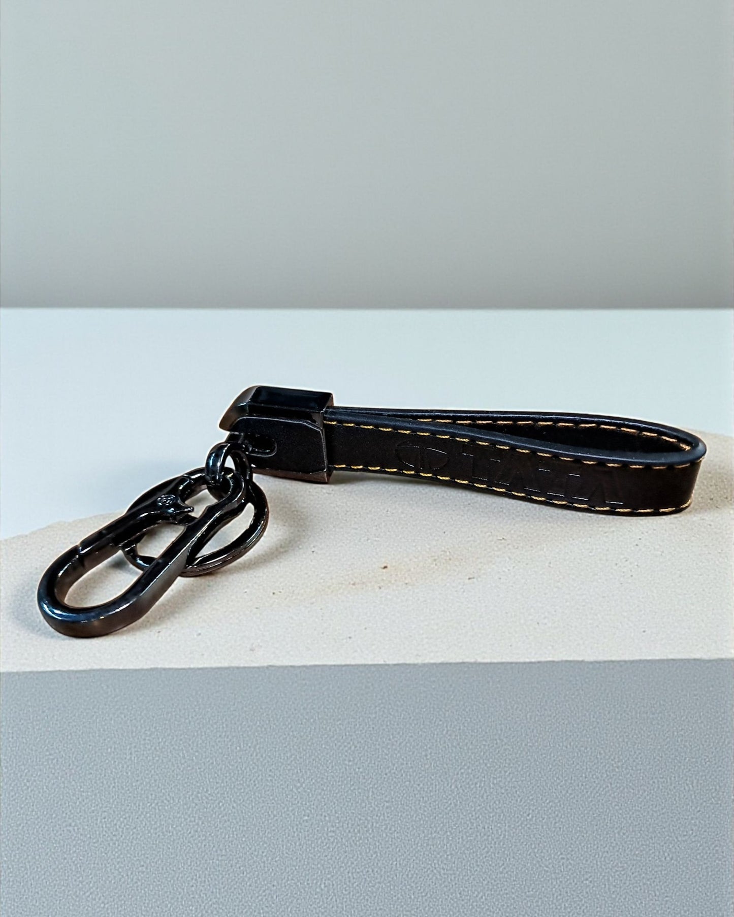 Tata Keychain with PU Leather Side Stich Straps