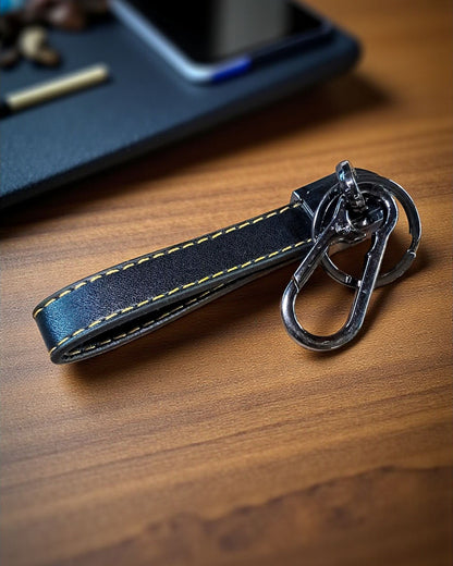 Tata Keychain with PU Leather Side Stich Straps