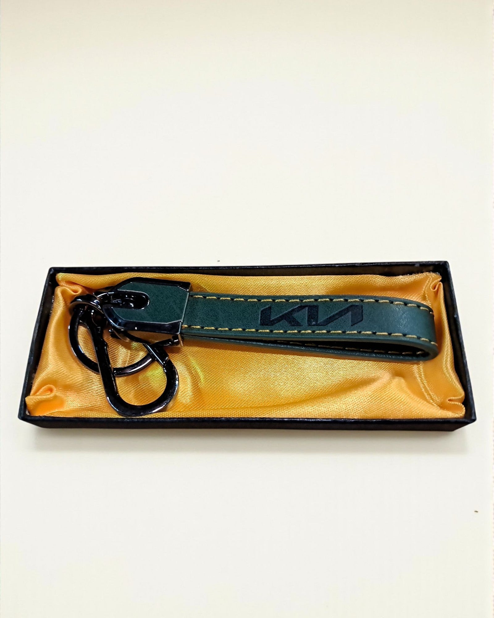 Kia Keychain with PU Leather Side Stich Straps