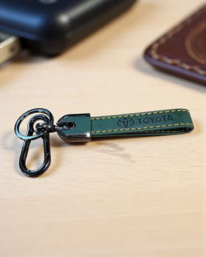 Toyota Keychain with PU Leather Side Stich Straps