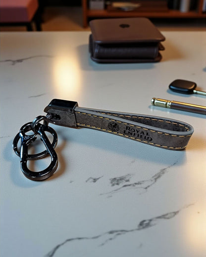 Royal Enfield Keychain with PU Leather Side Stich Straps