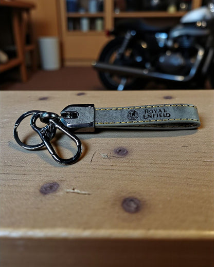 Royal Enfield Keychain with PU Leather Side Stich Straps