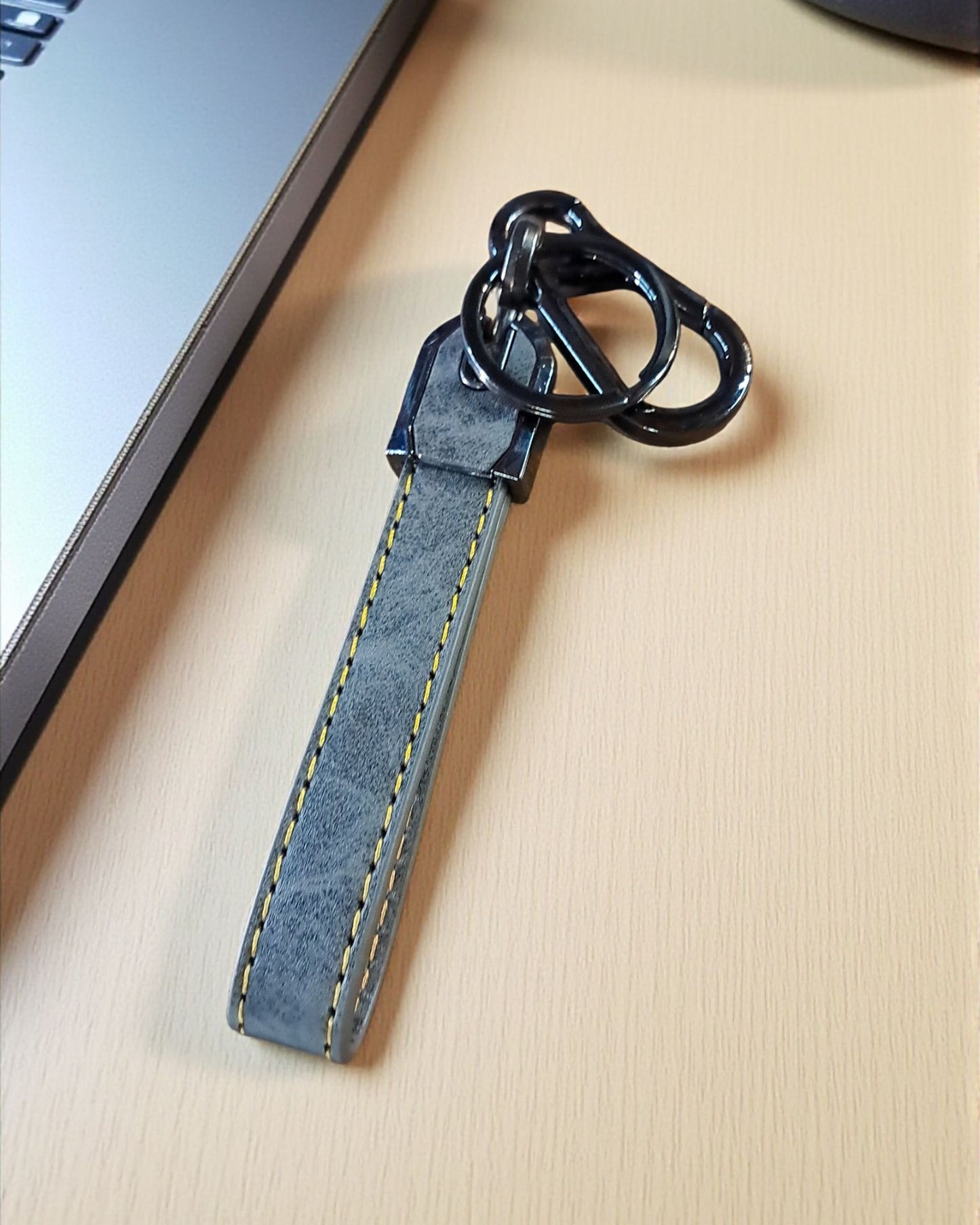 Royal Enfield Keychain with PU Leather Side Stich Straps