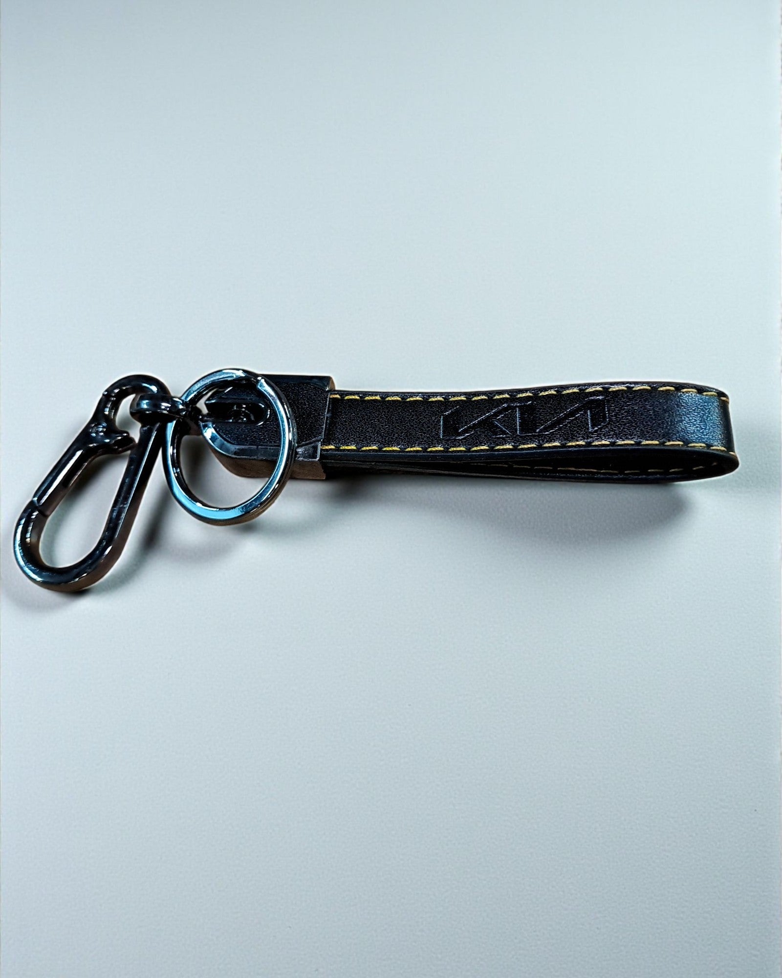 Kia Keychain with PU Leather Side Stich Straps