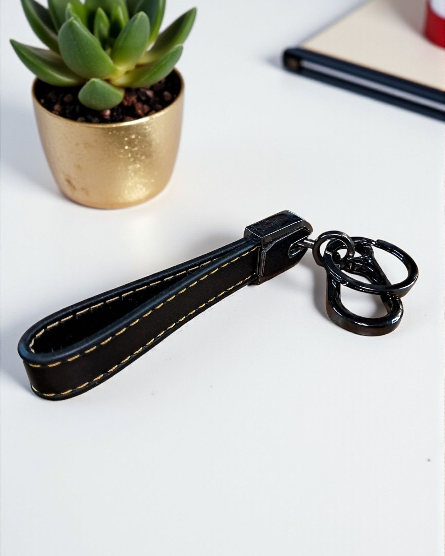 Toyota Keychain with PU Leather Side Stich Straps